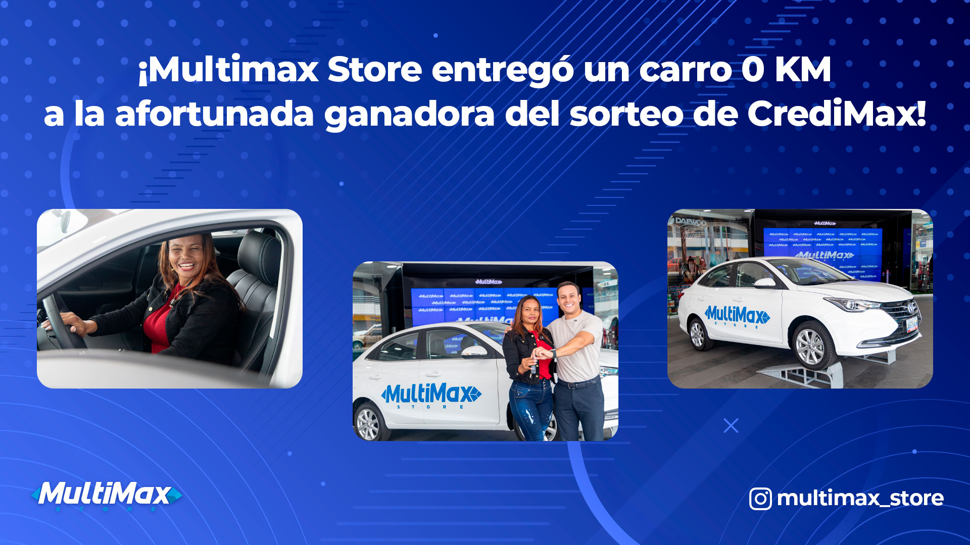 ¡Multimax entregó un carro 0 KM a la afortunada ganadora del sorteo de CrediMax!