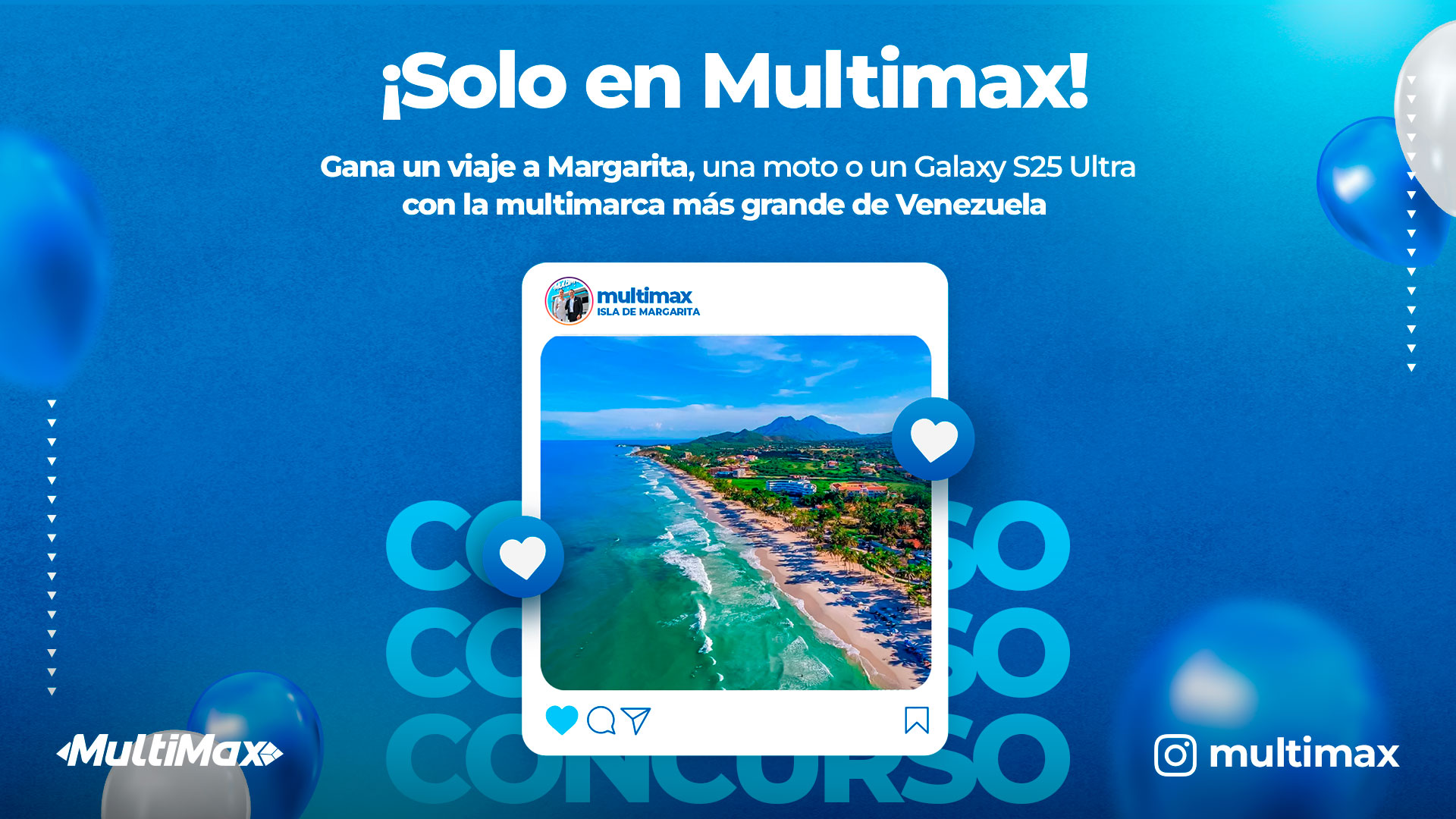 ¡Solo en Multimax! Gana un viaje a Margarita, una moto o un Galaxy S25 Ultra con la multimarca más grande de Venezuela